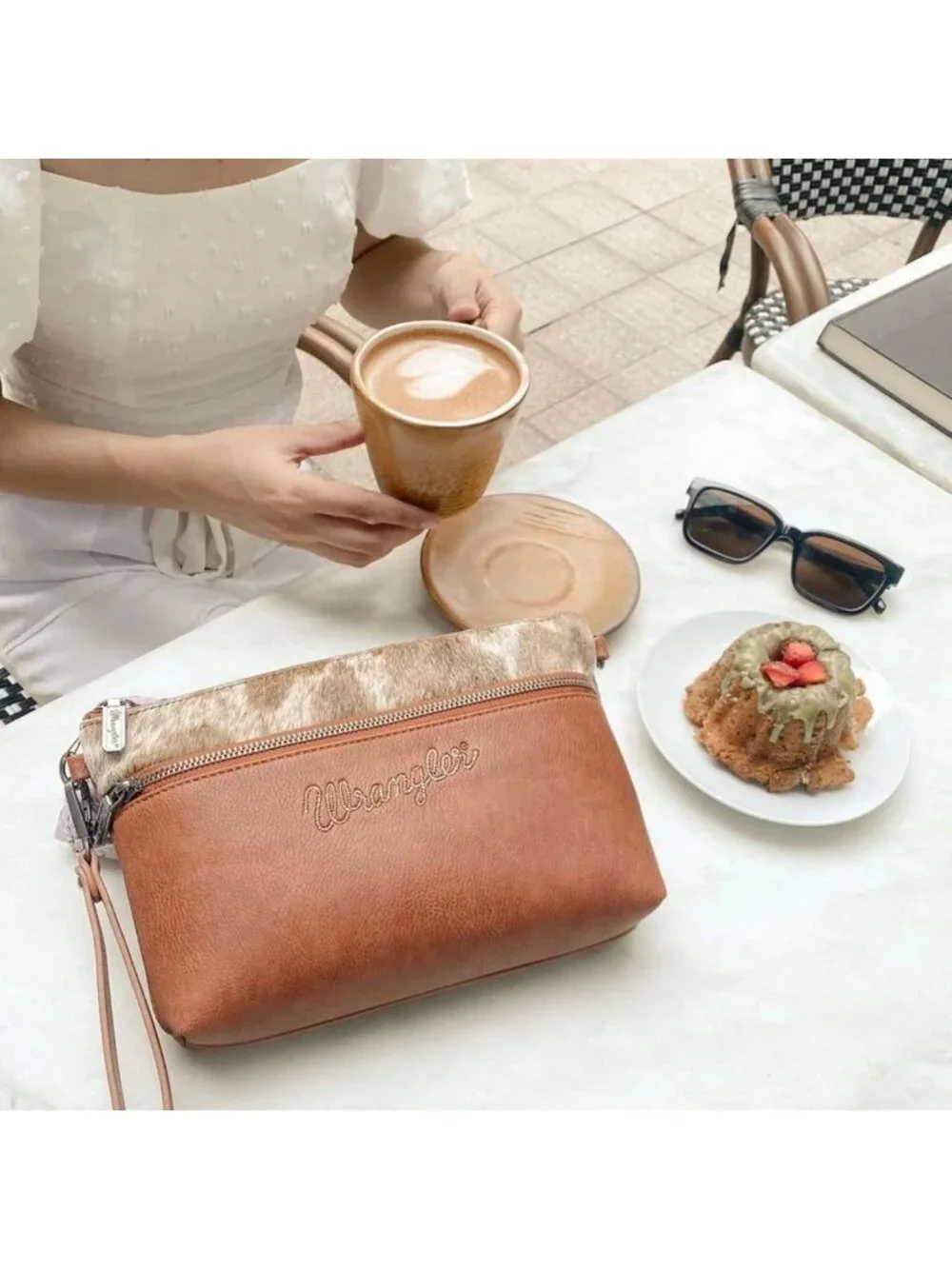 Stylish Western Cowhide Crossbody Bag for Women | Chic Clutch & Wristlet Purse
